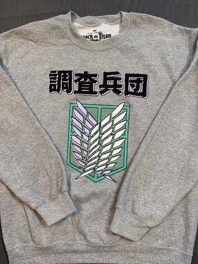 Ripple Junction Attack on Titan Final Season Scout Regiment Grey Sweatshirt M